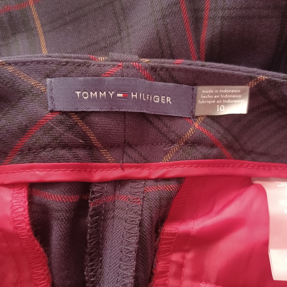 Tommy Hilfiger Plaid Slacks - Navy and Red - Picture 4 of 6